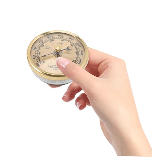 WEKADRIN Barometro Aneroide Portatile Analogico Regolabile per Casa e Uso Esterno Facile da Calibrare
