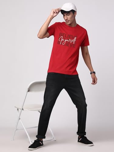 Image of ADRO Tshirt for Men | Printed T Shirt for Men | 100% Cotton Regular Fit T-Shirt |Printed T Shirt