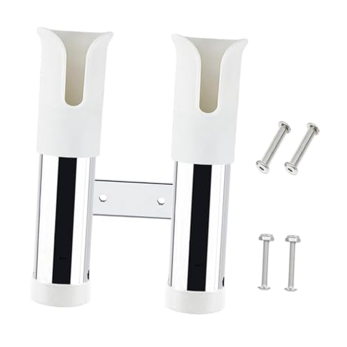 Menolana Fishing Rod Holder Rod Stand Stainless Steel Freshwater Saltwater Fishing Pole Rack Pole Rest for Ship SUV Truck Surfing , White