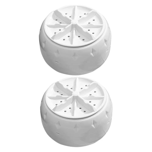 TOGEVAL 2pcs Portable Mini Washing Machine Turbo Laundry Washer Usb Powered Compact Plastic Washer for Travel, Camping, Apartment Use