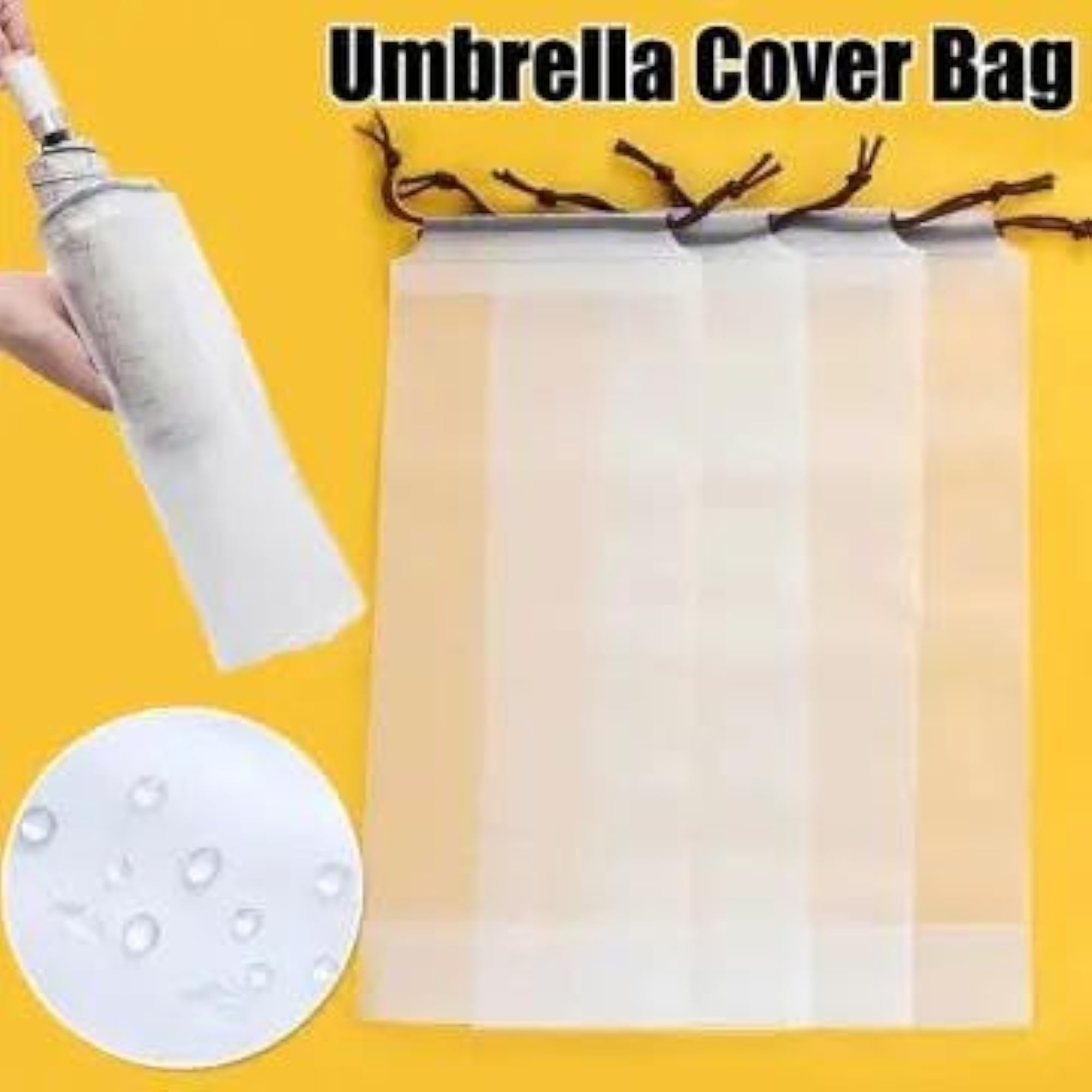 5 Pcs Travel Umbrella Sleeves with Drawstring