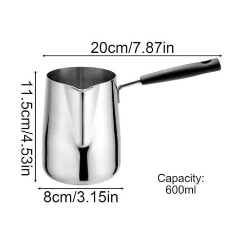 Café de 600 ml con boquilla vertido, olla de acero y mango largo 4
