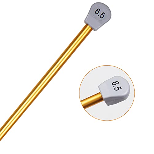 Coopay Knitting Needles 6.5mm UK Size, 35cm Long Metal Pins for Beginners & Professionals - Image 2