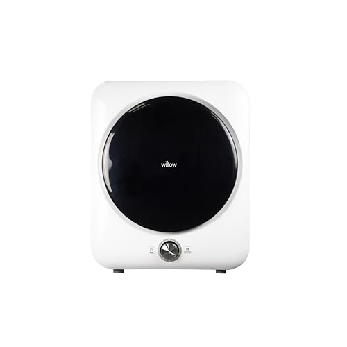 Willow W3TDW Compact 3kg Vented Tabletop Tumble Dryer with 8 Programmes Portable Front Loading Dryer for Flats & Small Spaces White
