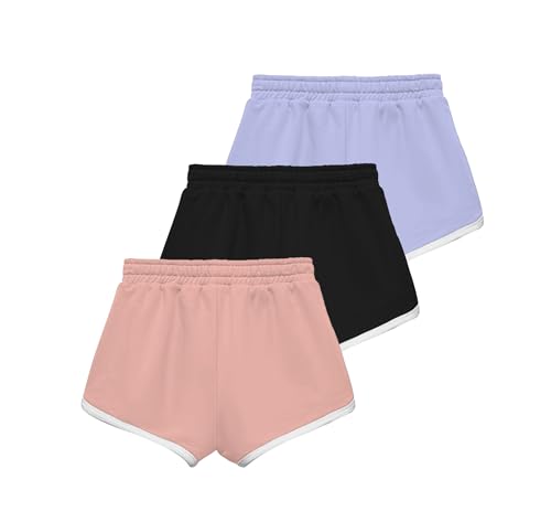 Image of KYDA KIDS Girls 100% Pure Cotton Printed Shorts | Regular Fit Soft Breathable Summer Wear | Multicolor Kids Shorts (Pack of 3)