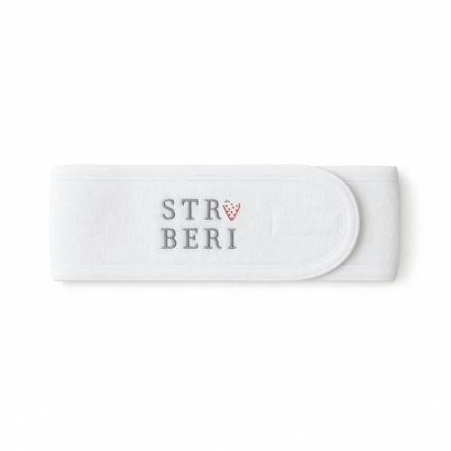 STRABERI 100% Cotton Terry Spa Headband with Velcro