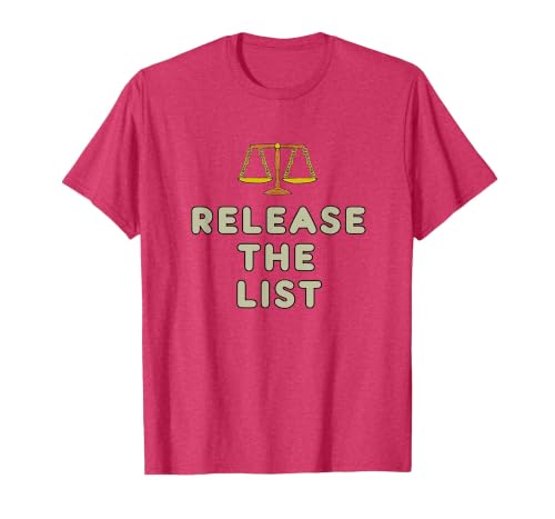 Release The List T-Shirt, Men, Red Heather, 3X-Large