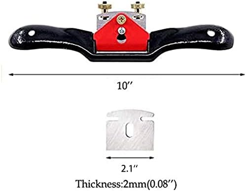 Accessbuy Adjustable SpokeShave with Flat Base and Metal Blade for Wood Craft, Wood Craver, Wood Working and Hand Tool (10"(2Pcs))
