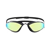 ZAOSU Z-Matrix Mirror verspiegelte Schwimmbrille für Herren und Damen Verstellbare Schwimmbrille verspiegelt Anti Beschlag Komfort Profi Schwimmbrillen Jugendliche Erwachsene, Farbe:Gold
