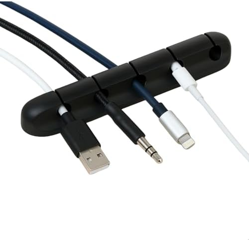 Organizador de Cabos e Fios em Silicone Flexível 5 Entradas – Sup...