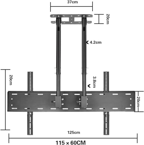Support de plafond pour téléviseur 60-100" inclinable réglable - 3