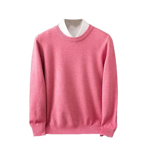 Men's Wool Sweater O-Neck Pullovers Knit Solid Sweater Business Casual Long Sleeve Jumpers Tops