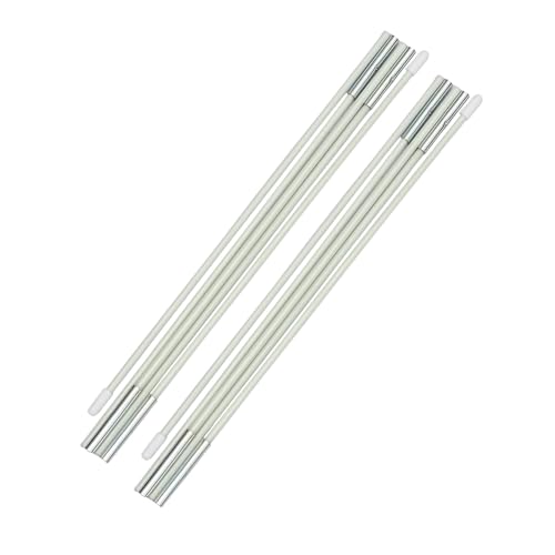 2 White Kids Bed Tent Replacement Poles - 2 White Curved...