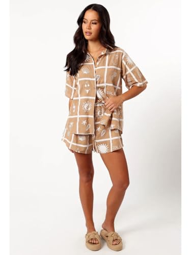 Image of Leriya Fashion Women's Rayon Co-ord Set Stylish | Summer Night Suit For Women | Paisley Printed Pyjama Set For Woman Travel Beach & Holiday Look | Trendy Top & Shorts for Summer Days Vacation