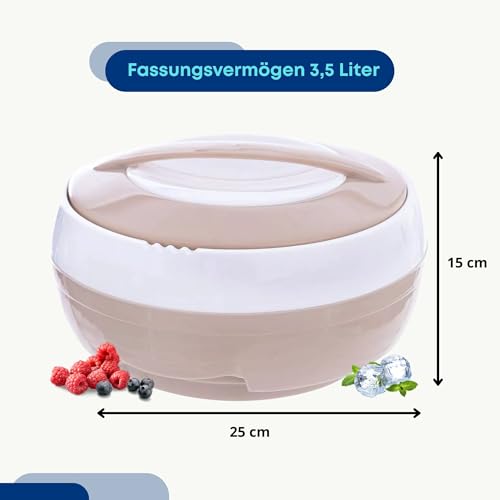 Foto von orion group Thermoschüssel mit Deckel 3,5 l Thermobehälter für Essen, Eis