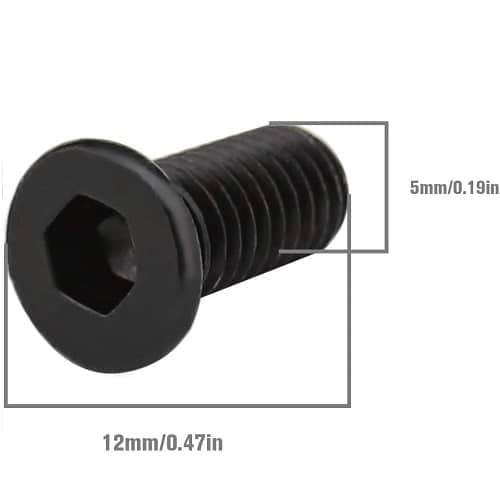 AUTOZOCO Set de tornillos de manillar para patinete Xiaomi M365, 4 Tornillos Negro