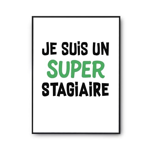 Cadeau humour bureau : affiche Super Stagiaire 2 Otshirt d&eacute;coration A2