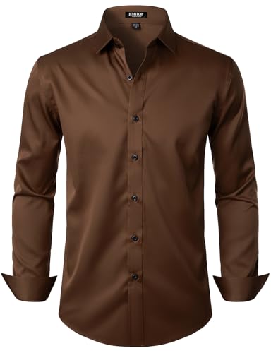 JEMITOP Men's Stretch Formal Dress Shirt