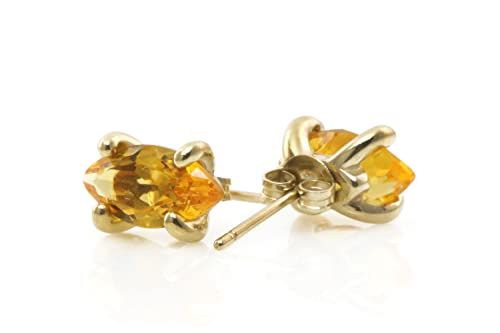 Boucles d'oreilles citrine marquise parfaites pour votre tenue de mariage - 7