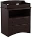 South Shore 2-Drawer Changing Table with Open Storage, Espresso