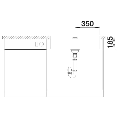 Évier SOLIS 700-IF Blanco en acier inoxydable brossé