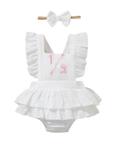 Happidoo Baby Girls Half Birthday Outfit Infant 1/2 Birthday Clothes Romper Half Way to One Bodysuit (White 3-6 Months)