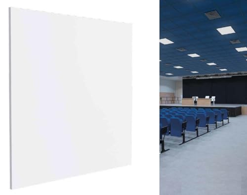 Akifix ITP K44A13 Paneles para falso techo de cartón yeso liso KYRYOS 60 x 60 x 1,25/1,8 m² (5 unidades) Paquete de 5 unidades de apoyo, grosor 12,5 mm