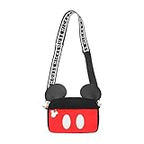 Disney Mickey Mouse Ears & Shorts Black 7' Crossbody Bag