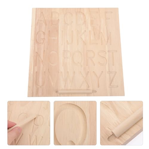 Tableau alphabet bois Montessori Hemobllo : planche traçage 26 lettres