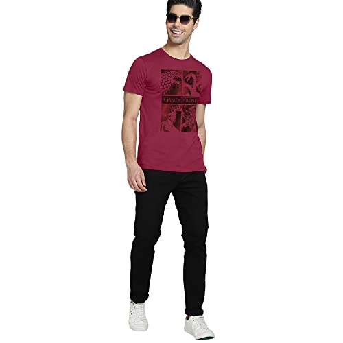 Image of Free Authority Game of Thrones Printed Regular Fit Cotton Men's T-Shirt