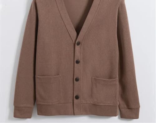 Men's Comfortable Fit Knit Cardigan Button Sweater Casual Relaxed Everyday Look2