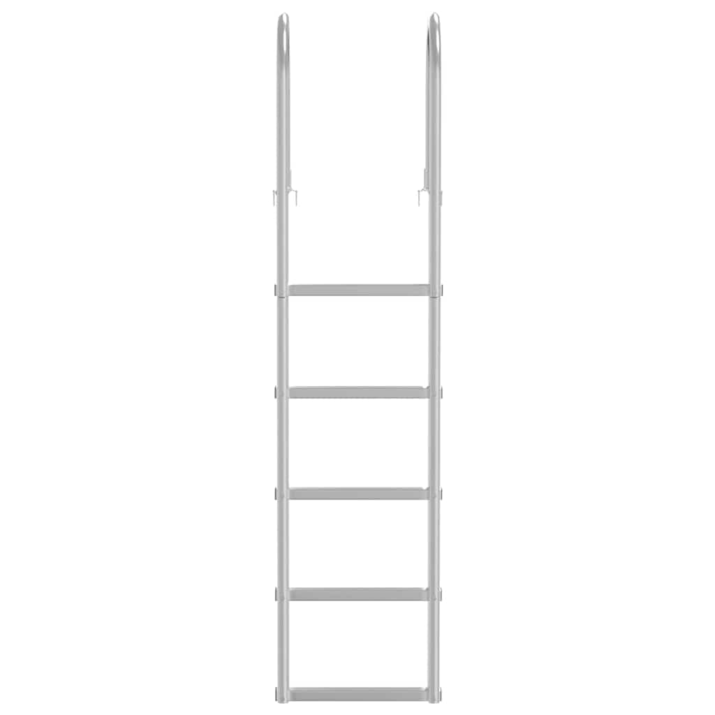 vidaXL Drabinka dokowa 5-stopniowa Srebrny 45 ×11,5 ×190 cm Aluminium