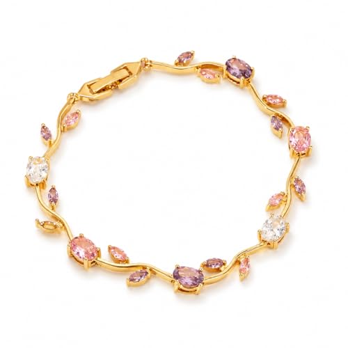 Image of Fairy Bloom Tulip Bracelet for Women - Alloy Floral Charm Bracelet