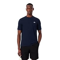 Lacoste Men's Basic Crew Neck Sport Tee, Navy, Medium