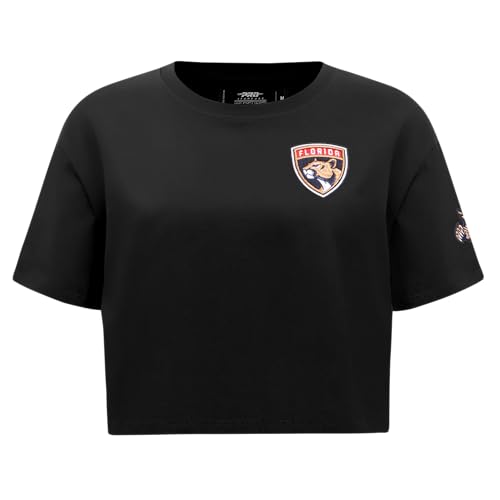 Pro Standard Womens NHL Florida Panthers Classic Chenille S/S Boxy TEE Black S