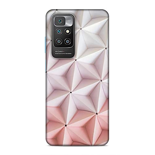 Image of Printed Mobile Back Hard Case Cover for Xiaomi Redmi 10 Prime | Pink Stars, Multi Stars Black dot -2180