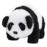 FOMIYES Interaktives Elektronisches Plüschtier Krabbelnder Panda Weicher Plüsch Geräuschaktiviert Batteriebetrieben Kinderspielzeug für Kleinkinder und Geburtstagsgeschenk