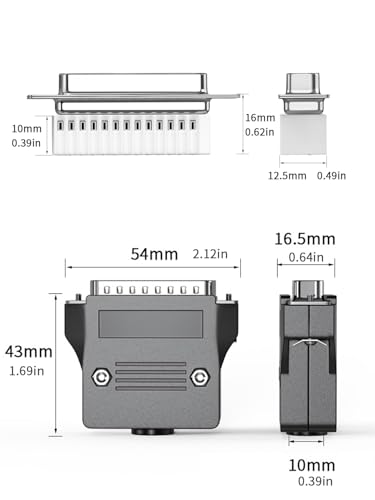 Conector DB25 macho y hembra sin soldadura pack x2 miniatura 7