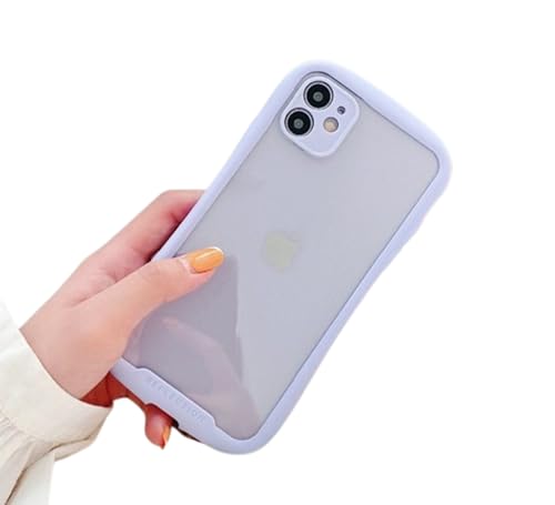 推しカラー、風水兼用 スマホケース iPhoneケース 透明 大人可愛い おしゃれ ストラップ付き フチ高 推しカラー・推し活/大人女子 アイフォン12、14 クリア カバー (クリアパープル, iphone 14)