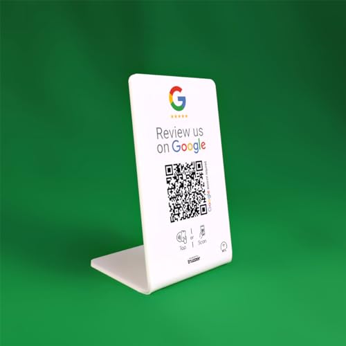 Affichage avec code QR et NFC pour comptoir de restaurant
