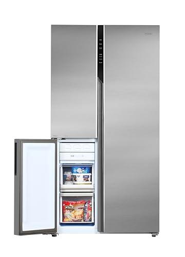 Image of Haier 598 L, 3 Star, WiFi Enabled, 83% Convertible Fridge Space, Expert Inverter 3-Door Frost Free Side by Side Refrigerator (HRT-683ISU1-1, Inox Steel)
