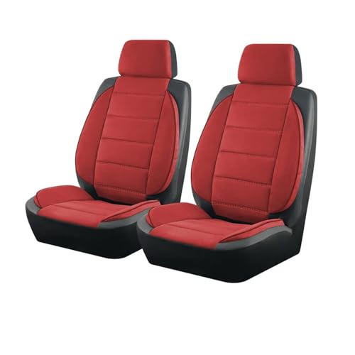 Housse de siège de voiture en peluche rouge pour 2 places intérieures universelles