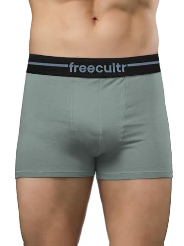 Image of Freecultr Men's Cotton Trunks | Breathable & Moisture Absorbing | Soft Comfort Fit | Everyday Innerwear