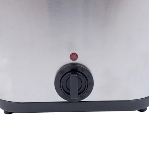 Freidora eléctrica profunda 1000w ventana de visión y acero 2.5l 5
