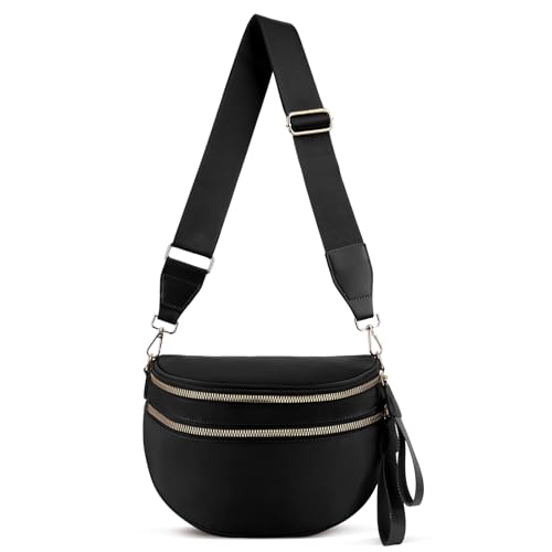 Nylon Crossbody Bum Bag for Women with Adjustable Strap