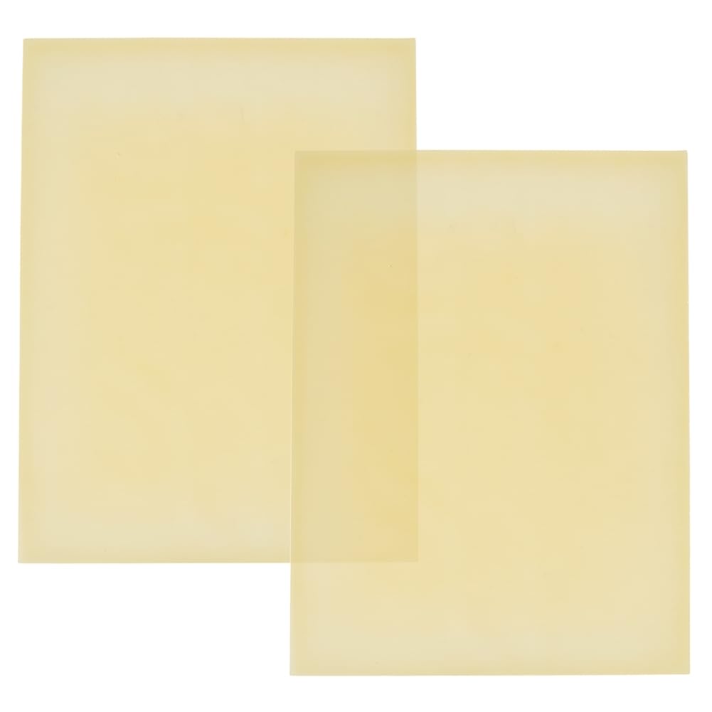 BENECREAT 2 Sheet Hot Melt Resin Sheets, 11.4×8.3 inch Gold Thermal Glue Sheets for Book Binding Repair Hot Melt Binding Machine, 1.3mm Thick