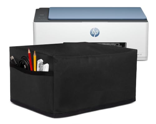 Image of Cranique Printer Cover for HP 580 / 581 / 583 / 584 / 585 Smart Tank All-in-One Easy to clean, Durable Fabric, Foldable design, Dustproof, Water Resistant, Accessory Pocket (HP-580-Black)