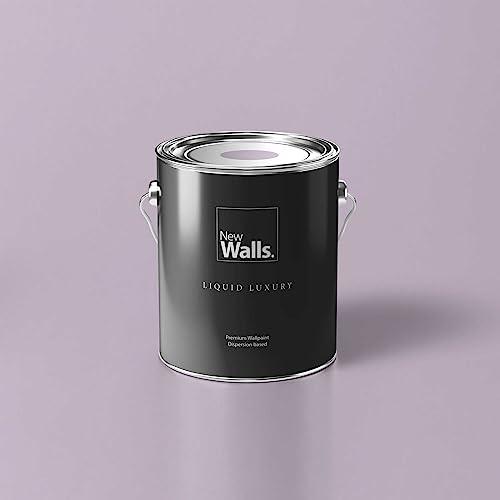 New Walls Peinture murale Premium Violet, Lilas Liquid Luxury Peinture émulsion d'intérieur - 5 L
