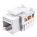 TENINYU 10-Pack RJ45 Keystone Jack Module Connector 568A/568B, Keystone Adapter Compatible Cat 6/5e/5 Connector,Cat6 Keystone Jack,RJ45 Female Connector,White