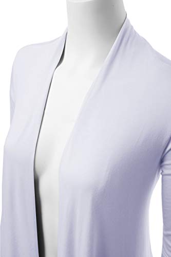 Image of Women's Drape Front Open Cardigan Long Sleeve (S-2X, Made in USA)